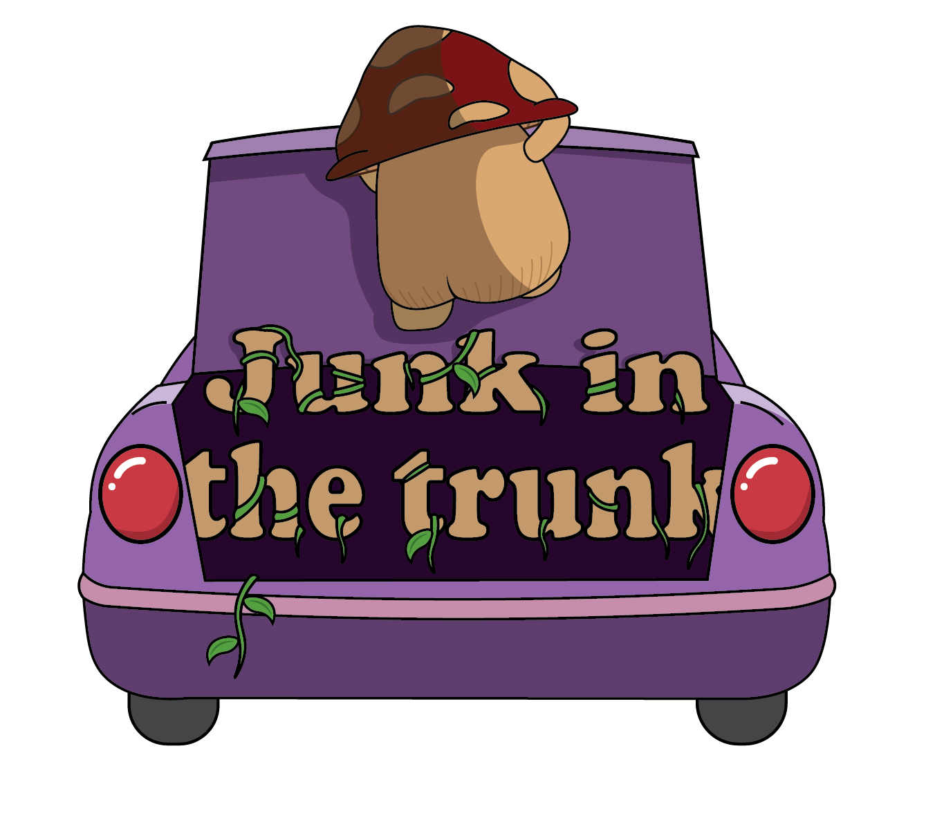 Junk in the Trunk Mushroom Sticker