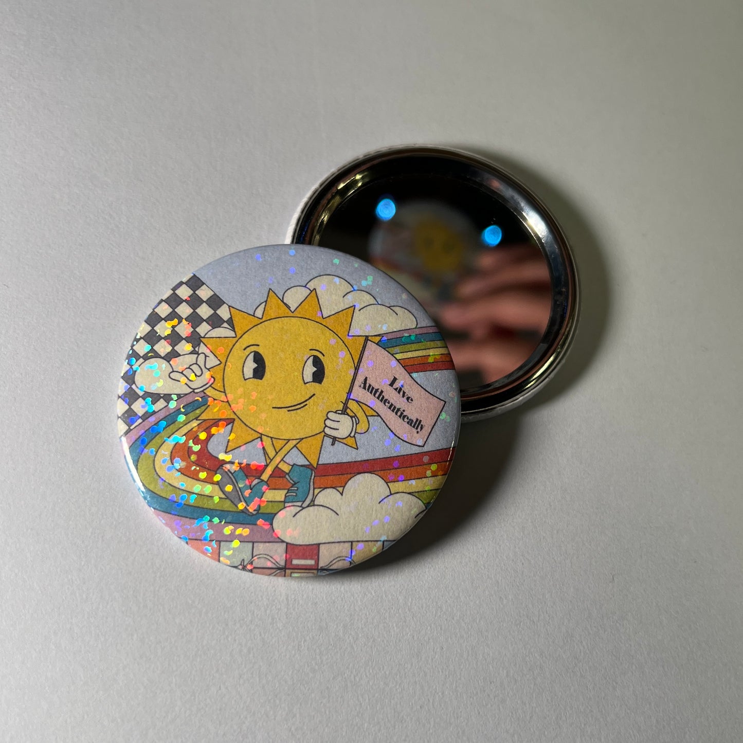 Live Authentically Pocket Mirror