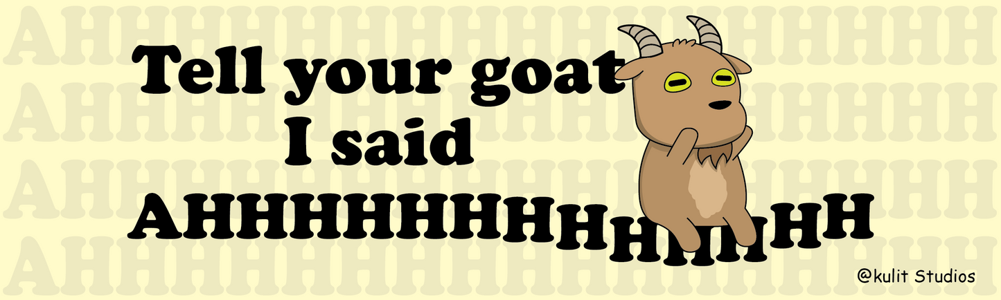 Goat Car Bumper Sticker