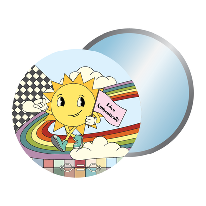 Live Authentically Pocket Mirror