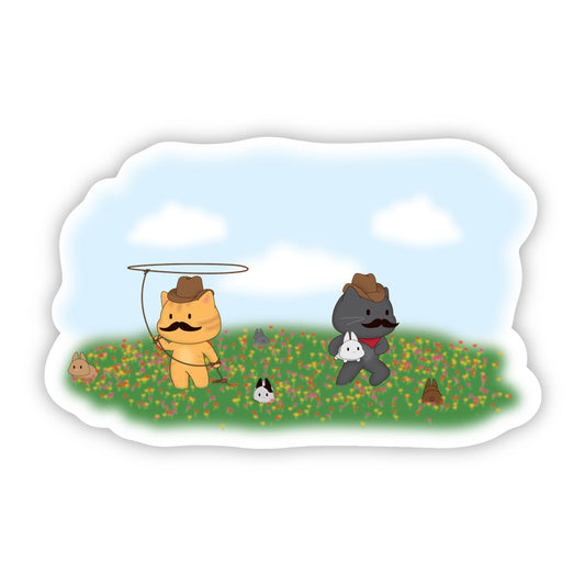 Cowboy Kittens Sticker